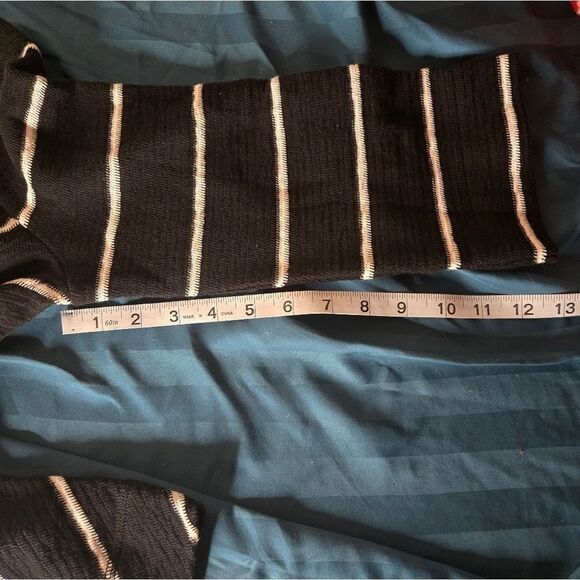 Habitat black and white angled stripes  100% cotton 3/4 sleeve top x small xs - Picture 9 of 10